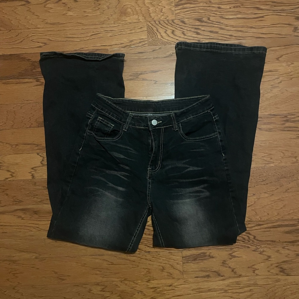 Stretchy Flared black jeans